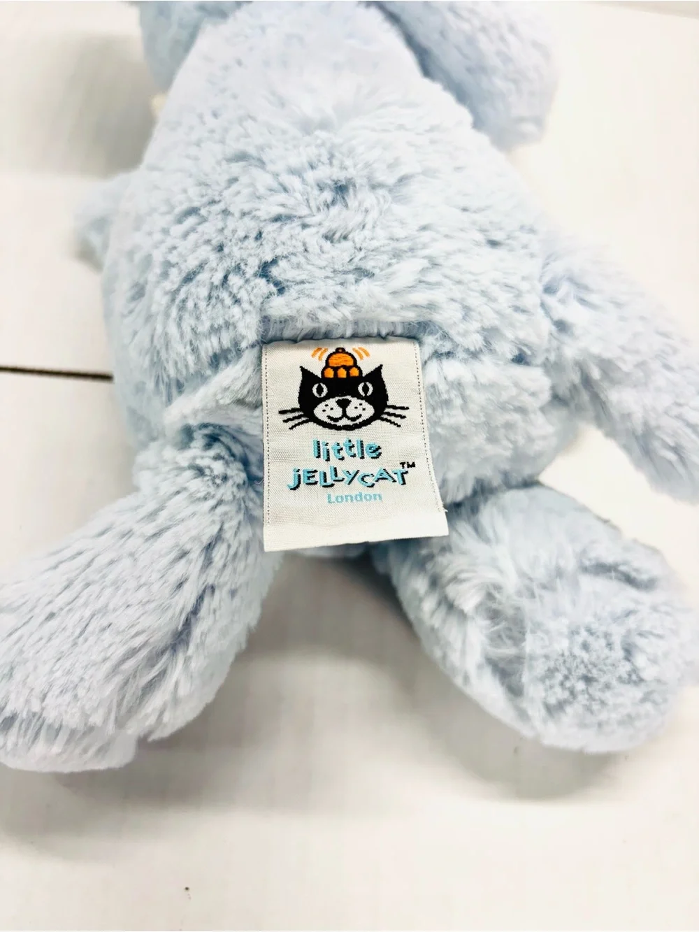 Jellycat 12” Light Blue Bashful Elephant Plush Chime Rattle Stuffed Animal